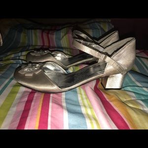 Silver church shoes